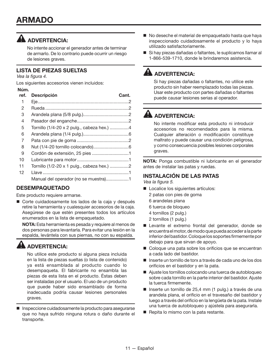 Armado | RIDGID RD8000 User Manual | Page 55 / 74