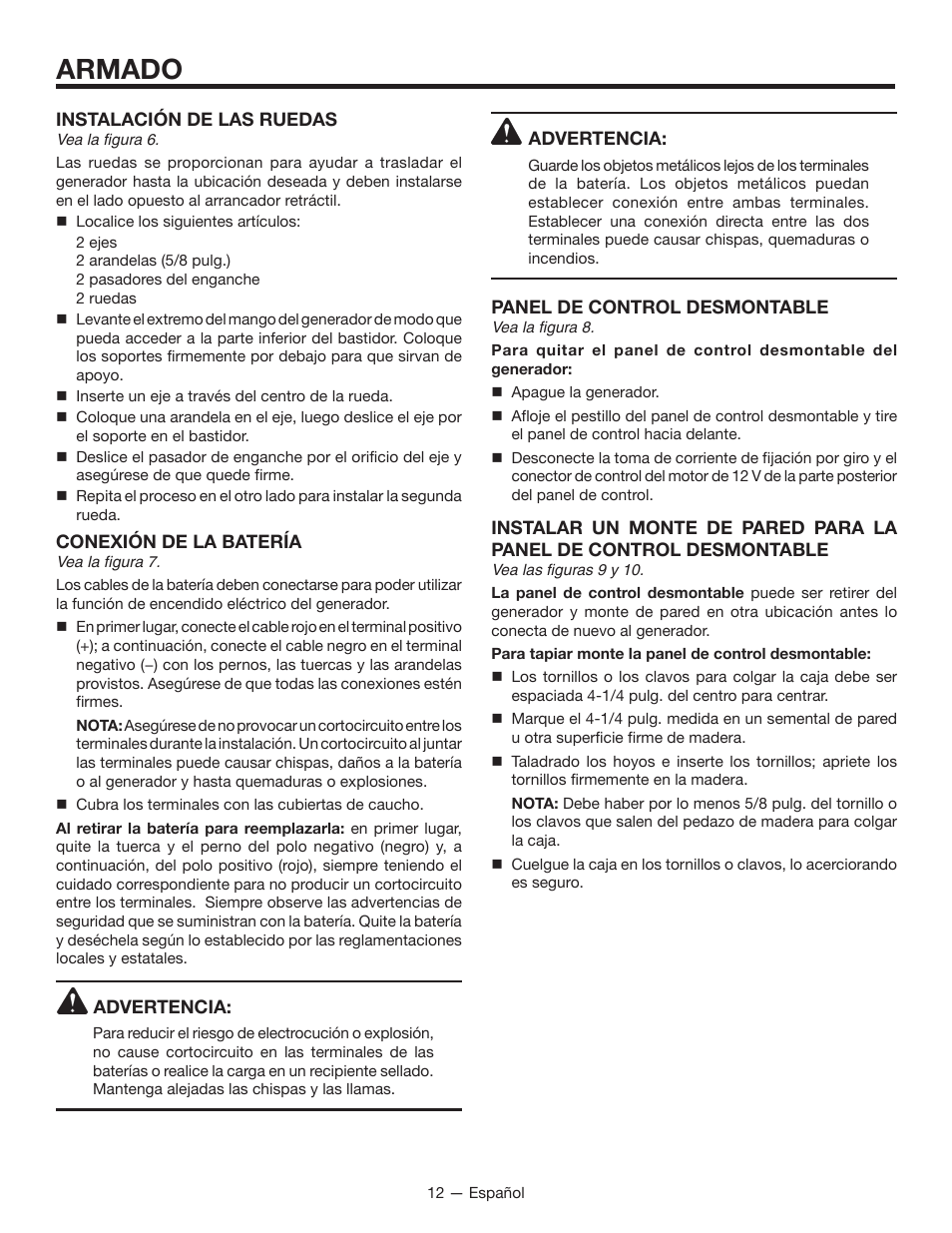 Armado | RIDGID RD8000 User Manual | Page 56 / 74