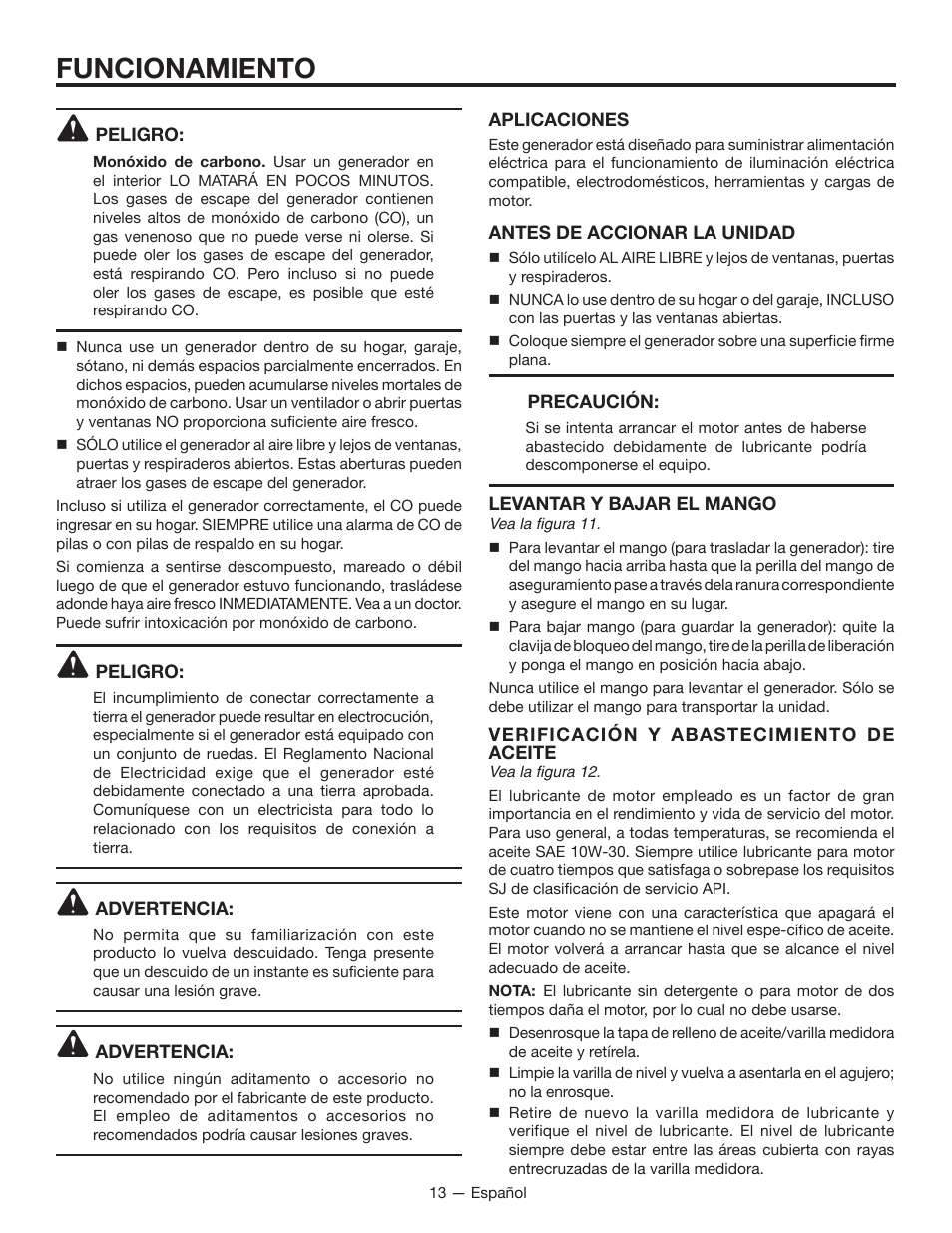 Funcionamiento | RIDGID RD8000 User Manual | Page 57 / 74