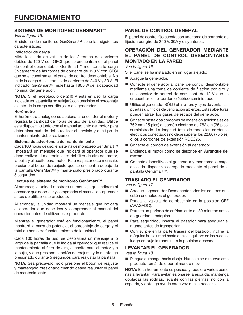 Funcionamiento | RIDGID RD8000 User Manual | Page 59 / 74