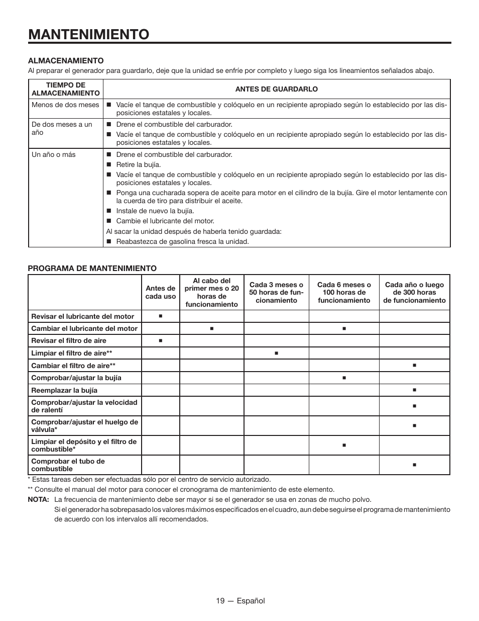 Mantenimiento | RIDGID RD8000 User Manual | Page 63 / 74