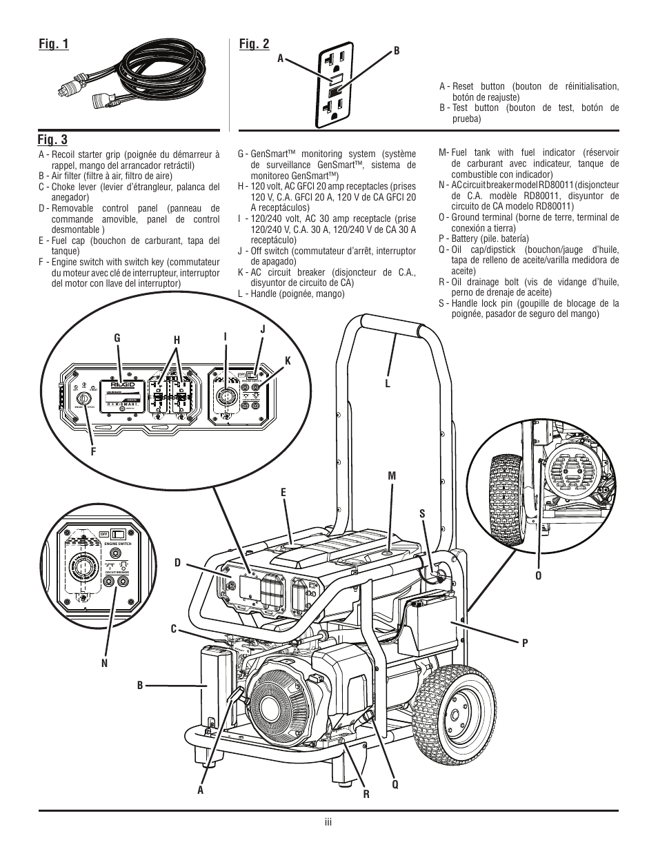 Fig. 3, Fig. 2 fig. 1 | RIDGID RD8000 User Manual | Page 70 / 74