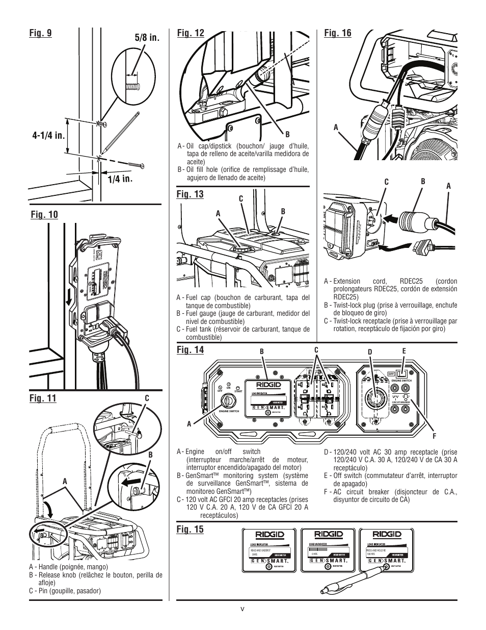 Fig. 13 fig. 14, Fig. 16, Fig. 15 | RIDGID RD8000 User Manual | Page 72 / 74