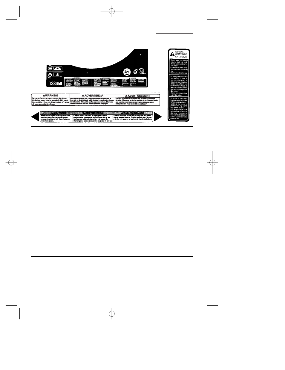 Safety instructions for table saw (continued) | RIDGID TS3650 User Manual | Page 4 / 76