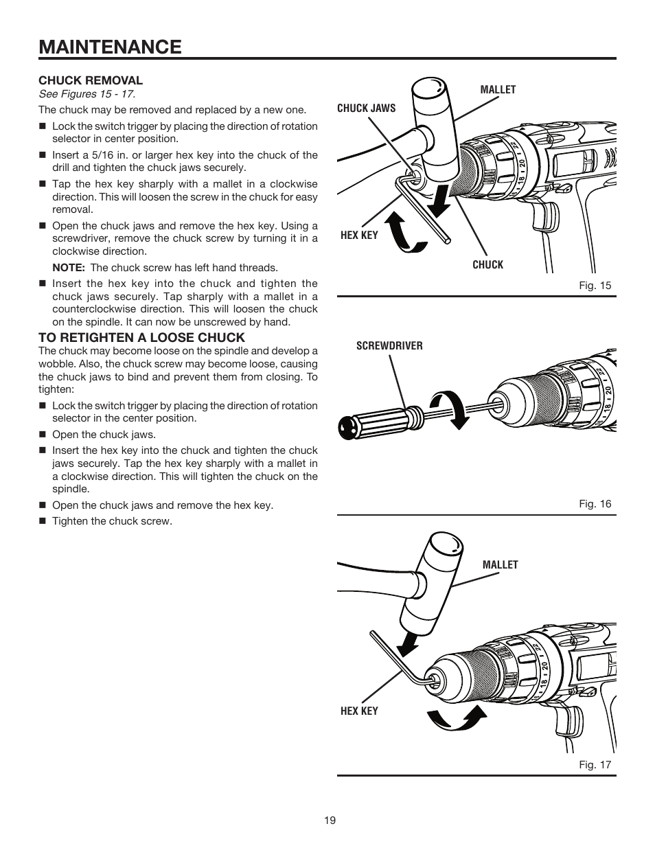 Maintenance | RIDGID R8411503 User Manual | Page 19 / 22