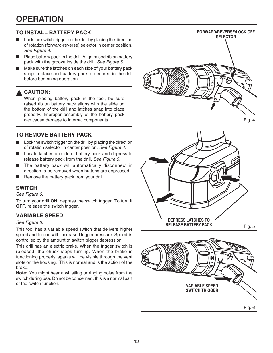 Operation | RIDGID R84015 User Manual | Page 12 / 20