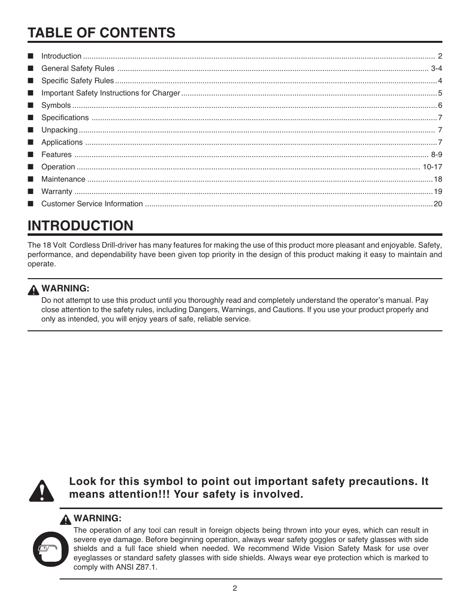 RIDGID R84015 User Manual | Page 2 / 20