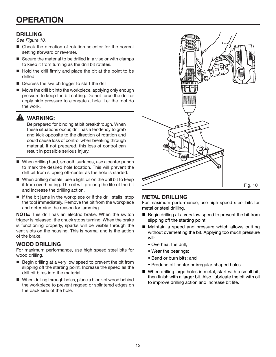 Operation | RIDGID AUTOSHIFT R86014 User Manual | Page 12 / 16