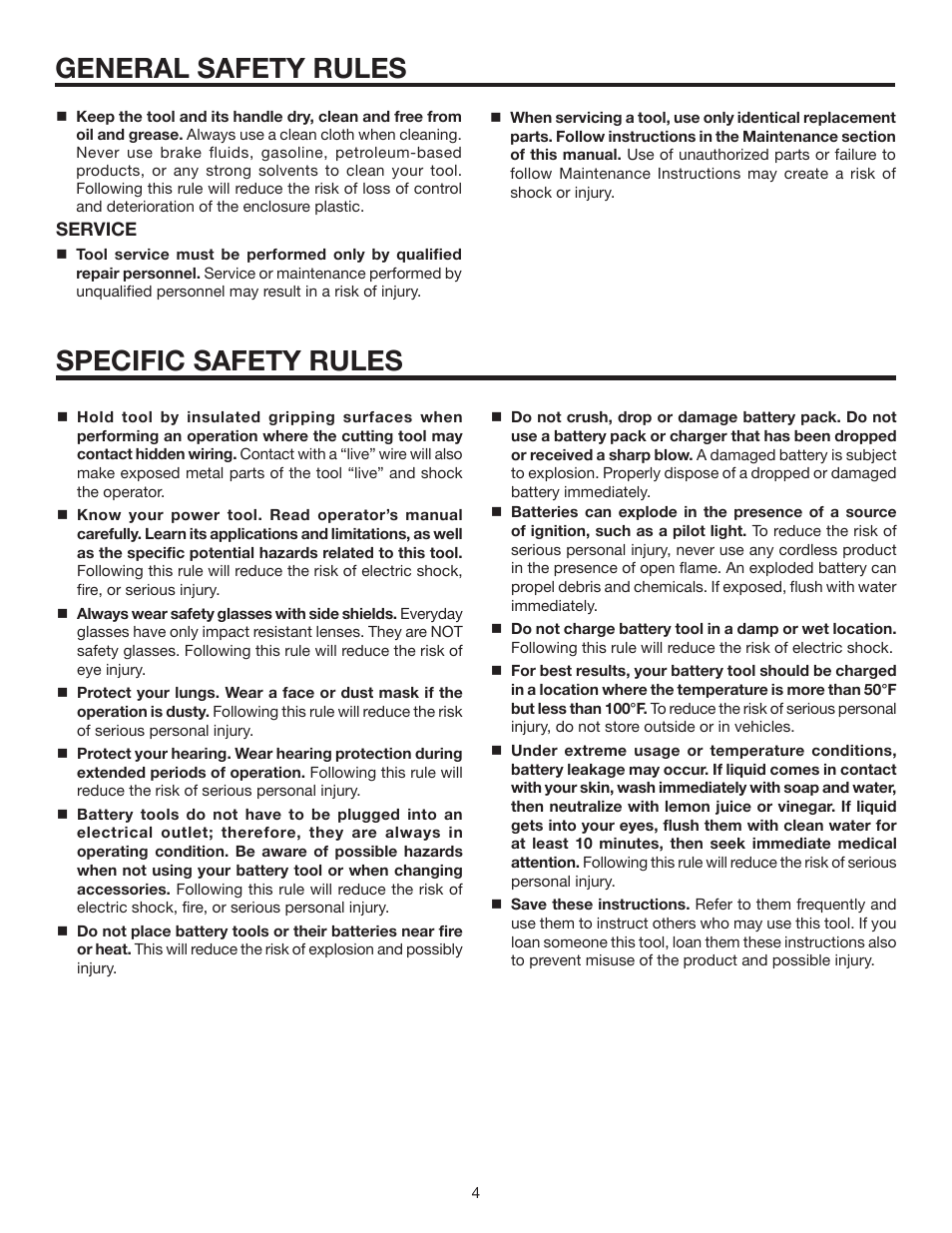 General safety rules specific safety rules | RIDGID AUTOSHIFT R86014 User Manual | Page 4 / 16