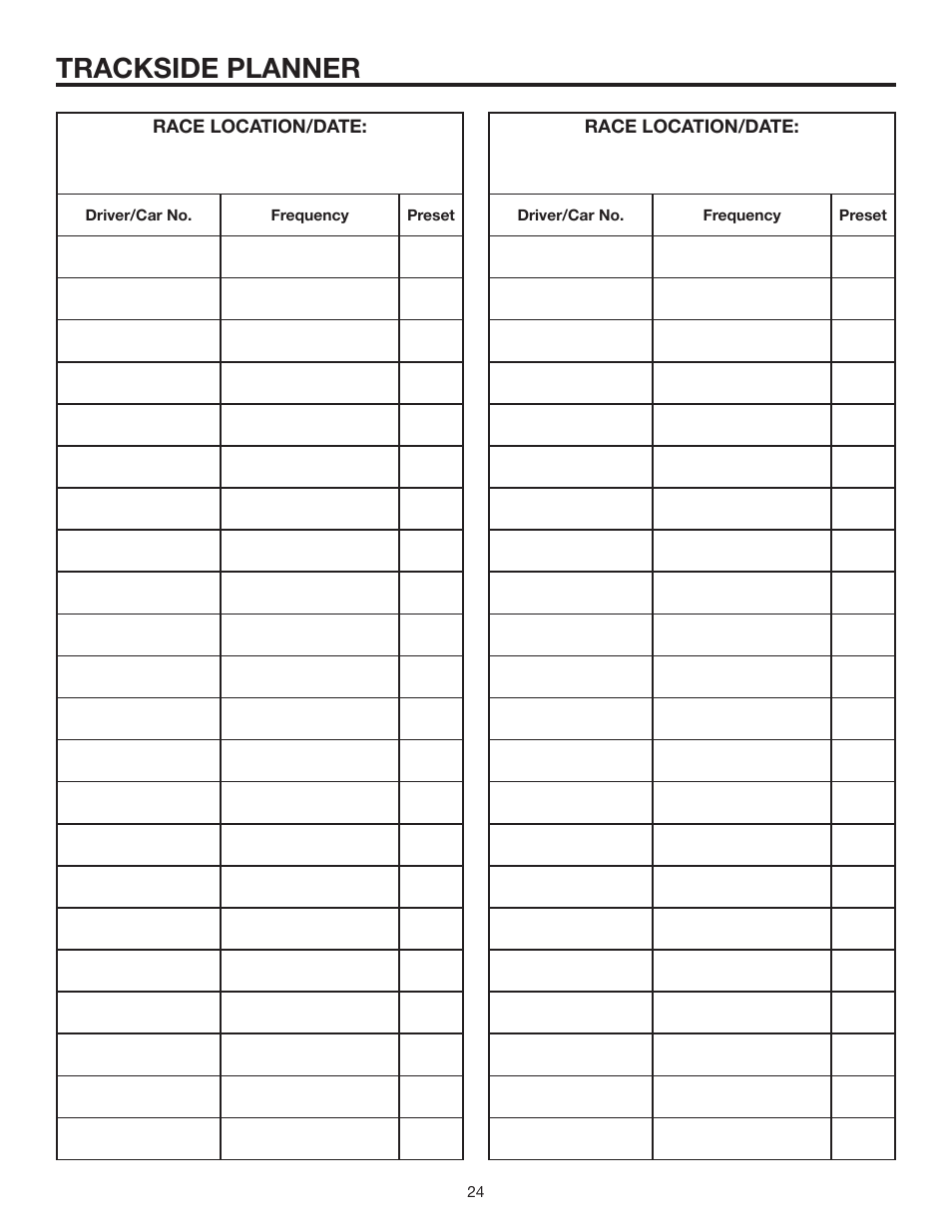 Trackside planner | RIDGID R8408 User Manual | Page 24 / 26