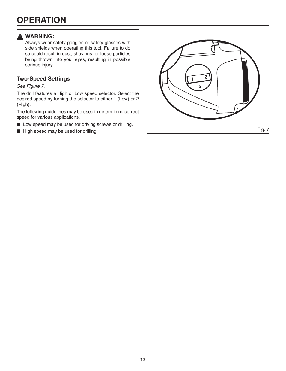 Operation | RIDGID R7100 User Manual | Page 12 / 20