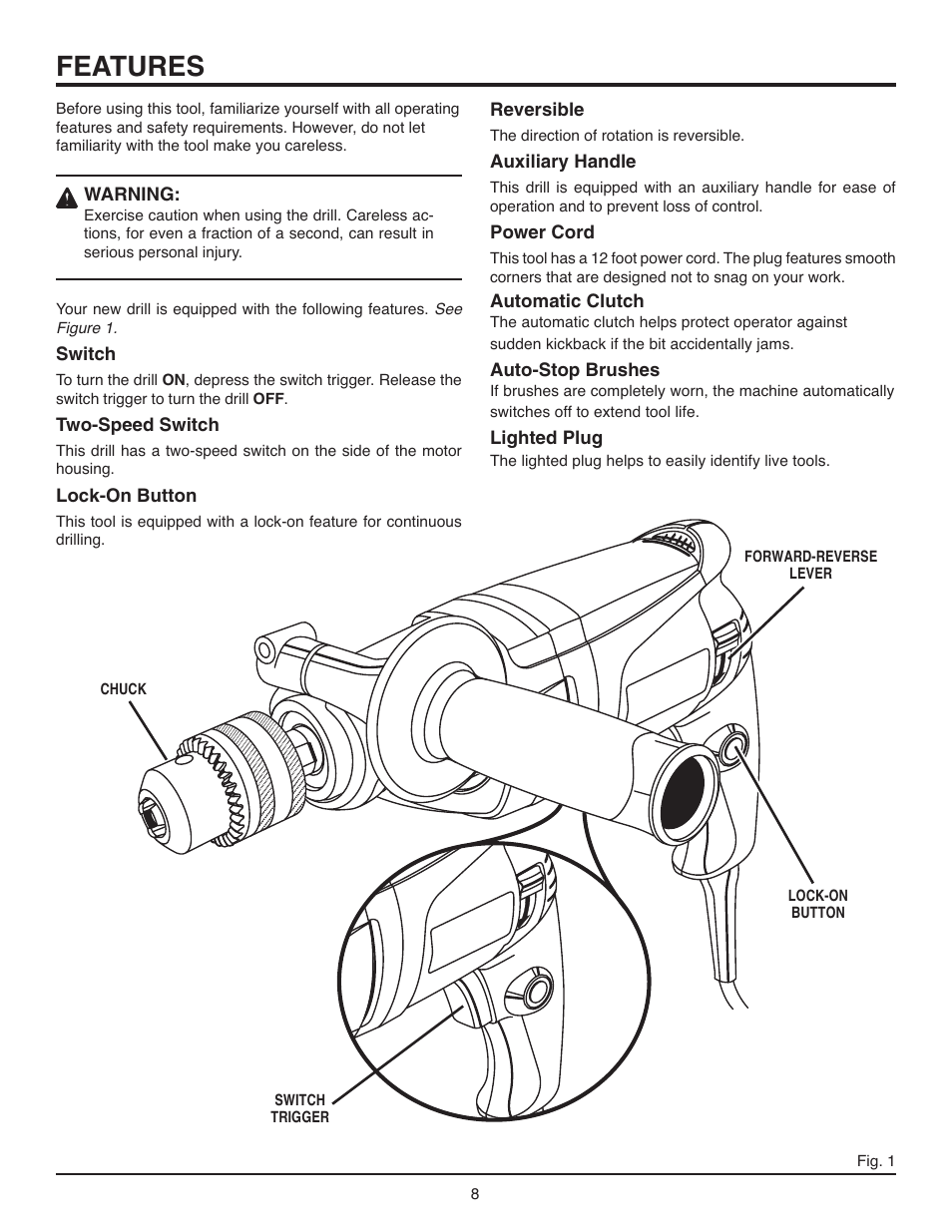 Features | RIDGID R7100 User Manual | Page 8 / 20