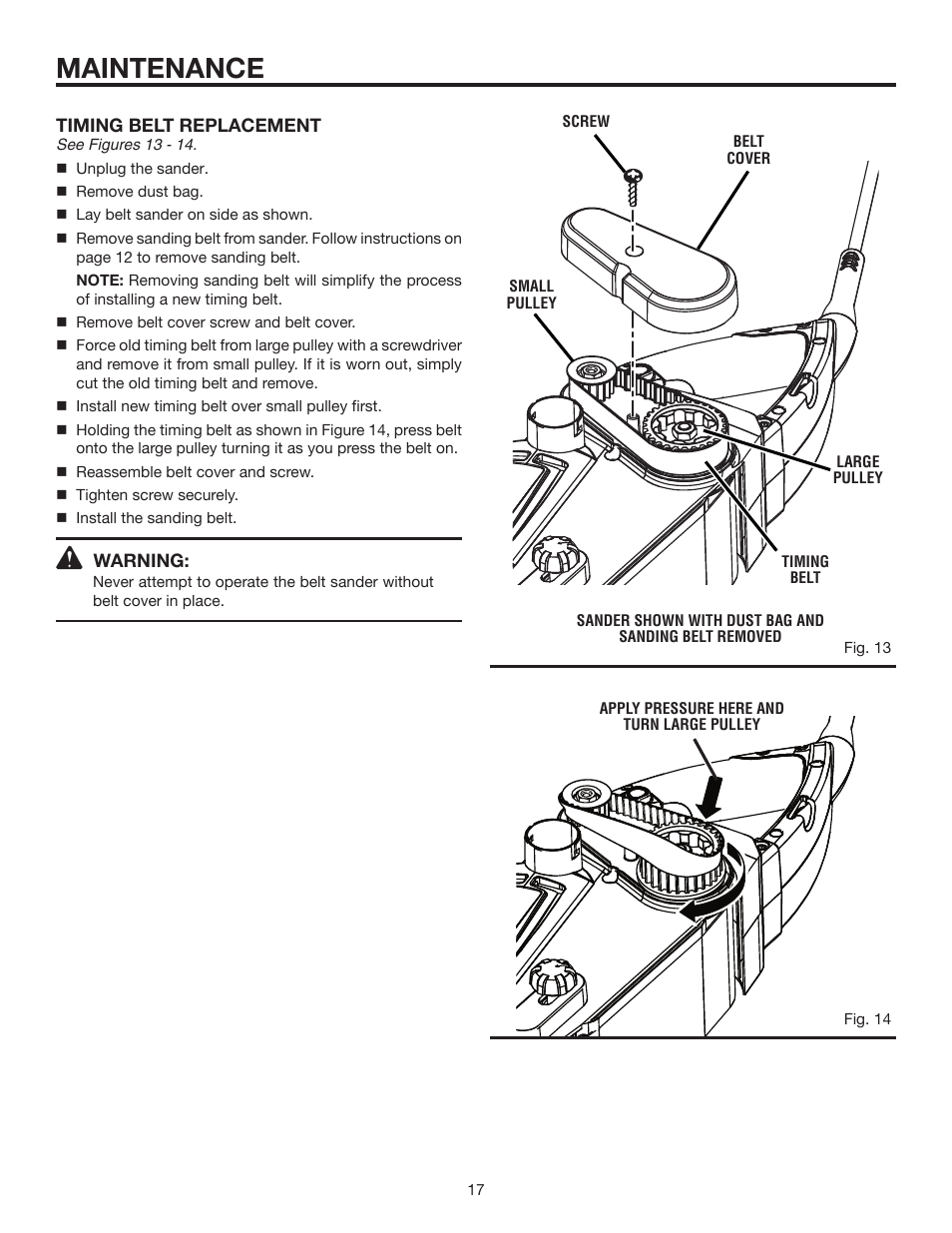 Maintenance | RIDGID R2720 User Manual | Page 17 / 20