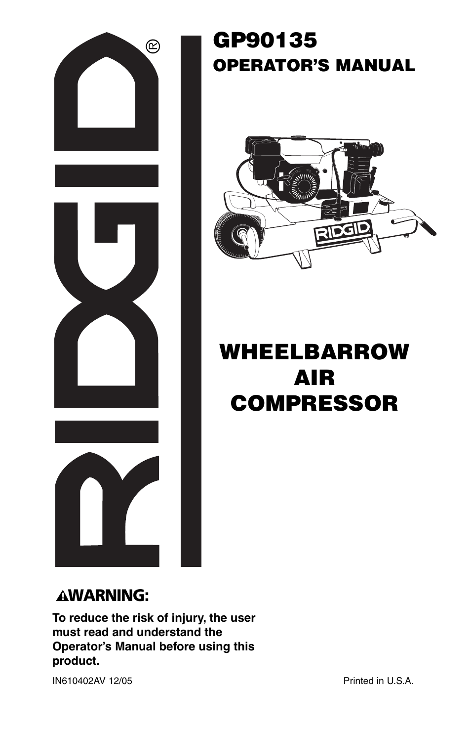 RIDGID GP90135 User Manual | 24 pages