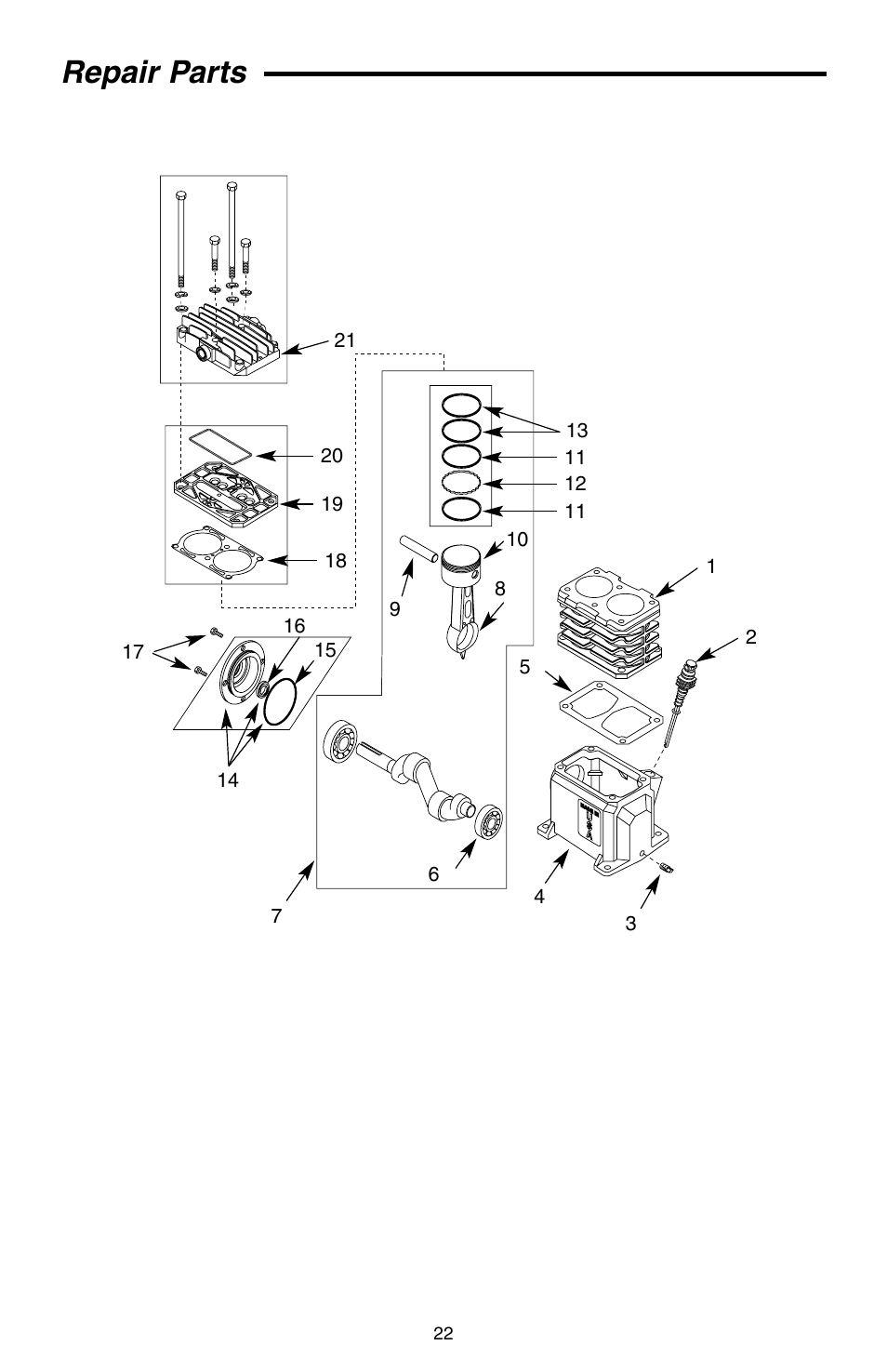 Repair parts | RIDGID GP90135 User Manual | Page 22 / 24