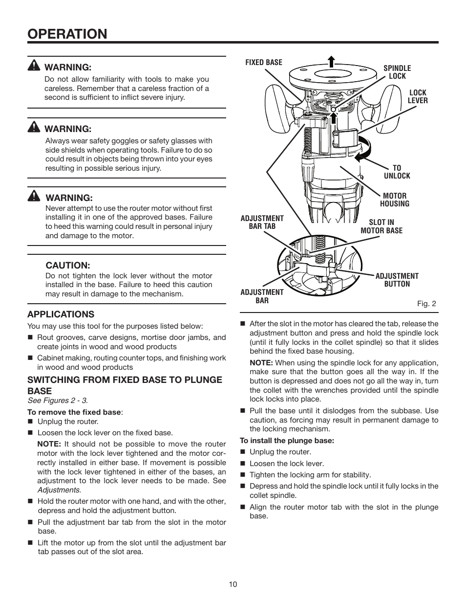 Operation | RIDGID R2900 User Manual | Page 10 / 24