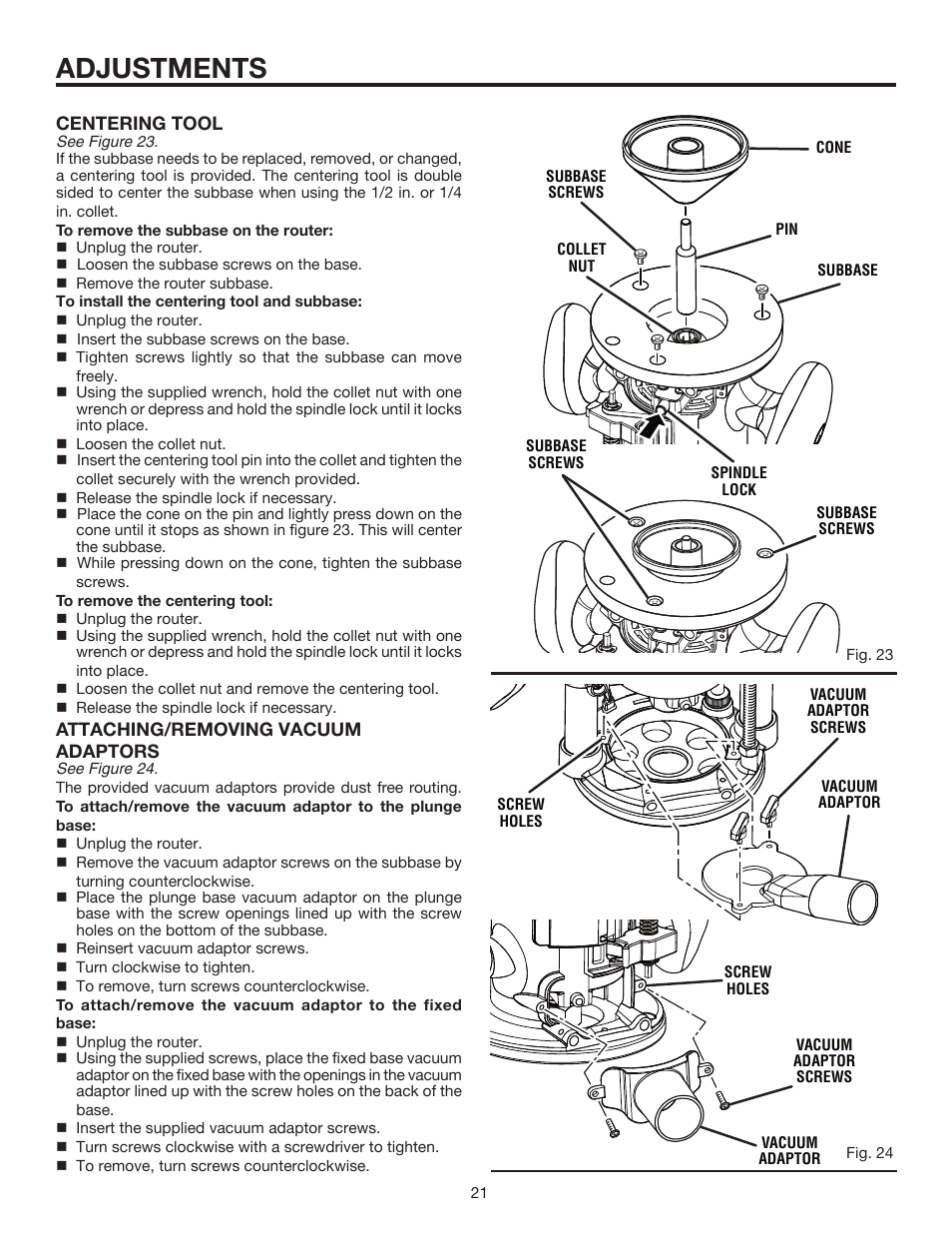 Adjustments | RIDGID R2900 User Manual | Page 21 / 24