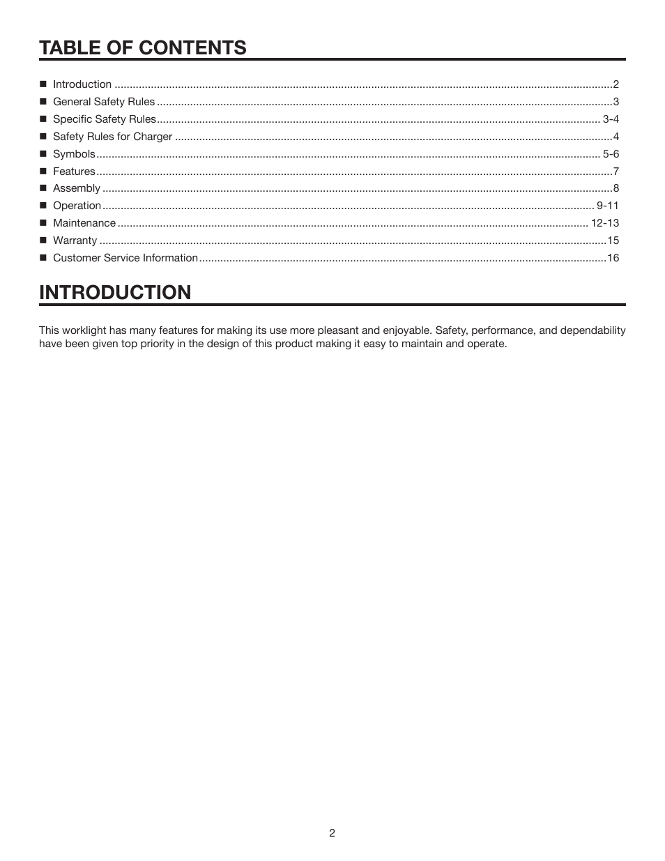 Table of contents introduction | RIDGID R839 User Manual | Page 2 / 16