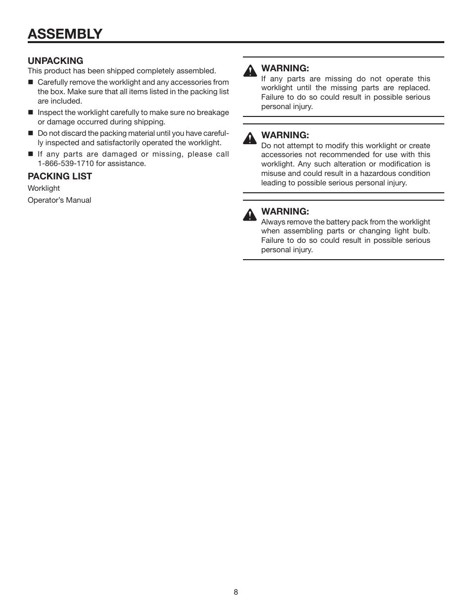 Assembly | RIDGID R839 User Manual | Page 8 / 16