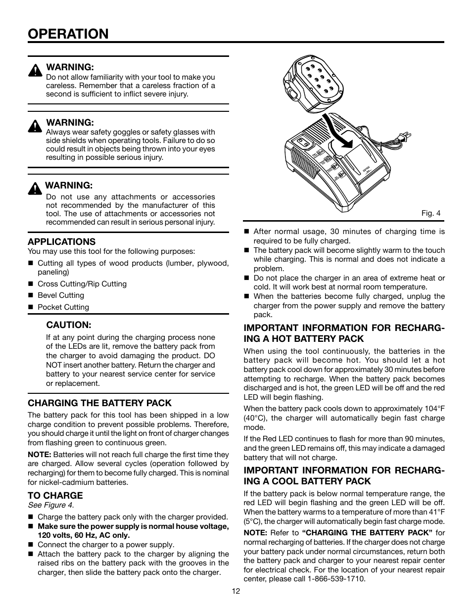 Operation | RIDGID R845 User Manual | Page 12 / 24