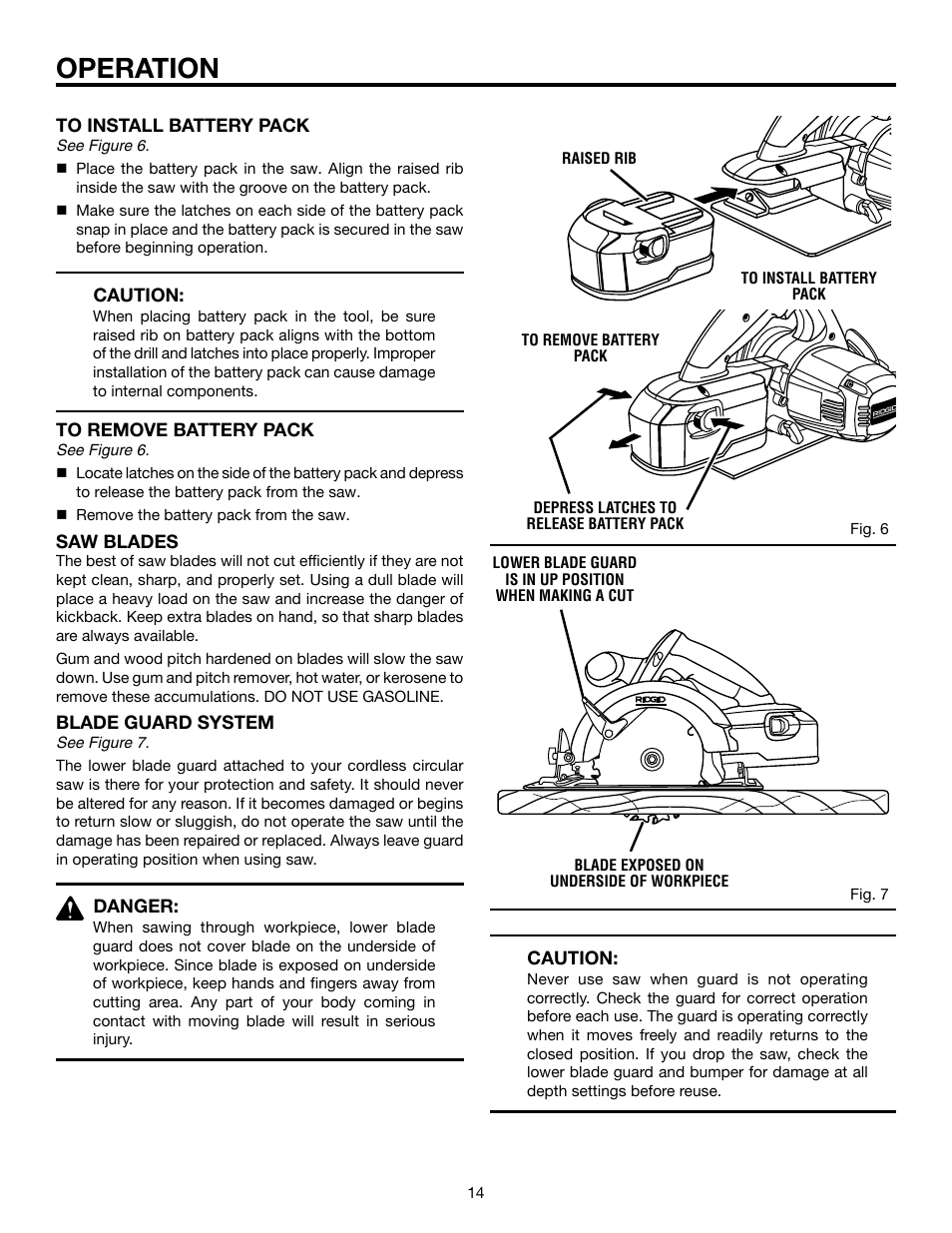 Operation | RIDGID R845 User Manual | Page 14 / 24