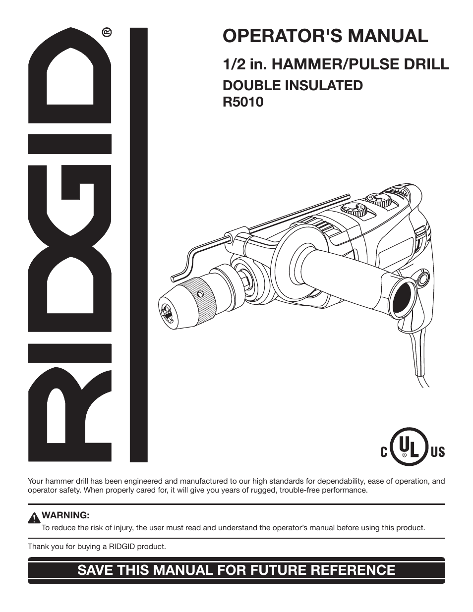 RIDGID R5010 User Manual | 18 pages