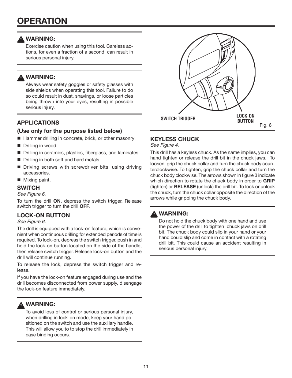 Operation | RIDGID R5010 User Manual | Page 11 / 18