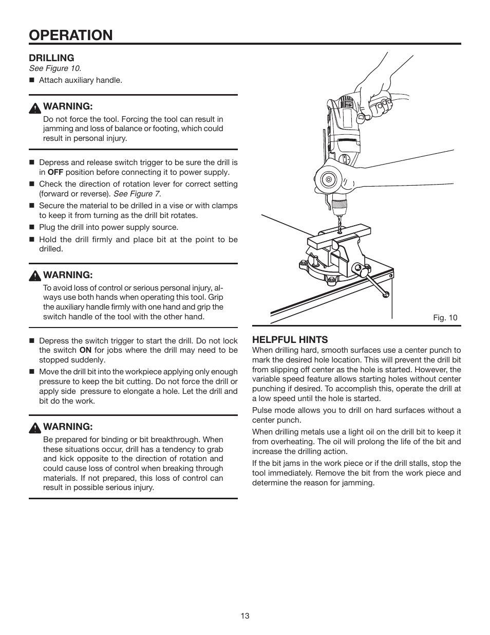 Operation | RIDGID R5010 User Manual | Page 13 / 18