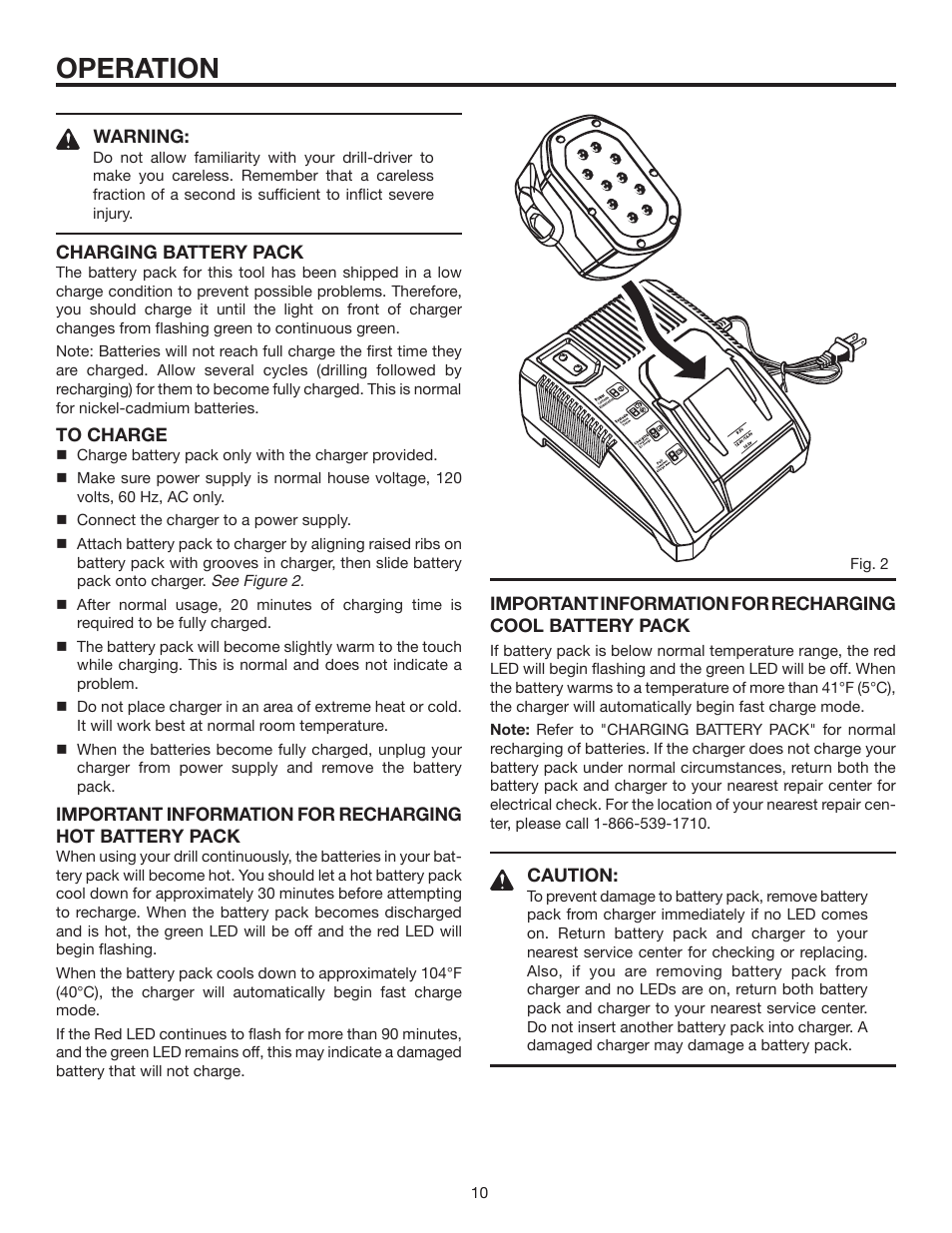 Operation | RIDGID R83001 User Manual | Page 10 / 20