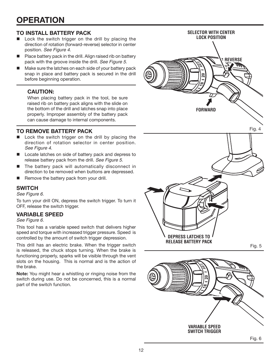 Operation | RIDGID R83001 User Manual | Page 12 / 20