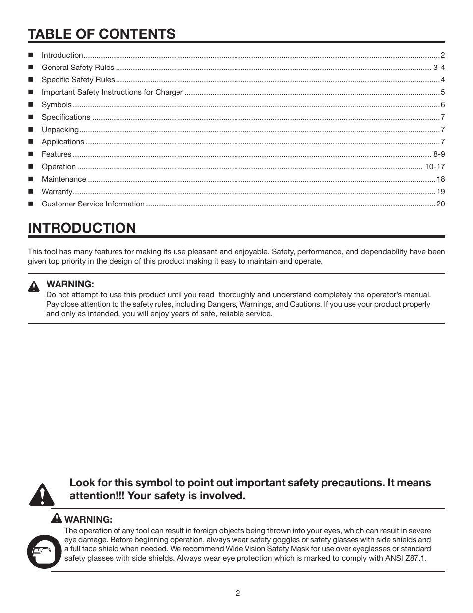 RIDGID R83001 User Manual | Page 2 / 20