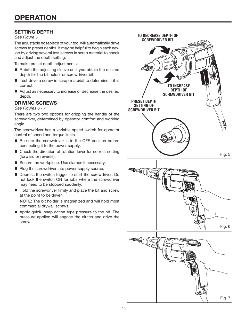 Operation | RIDGID R6000 User Manual | Page 11 / 14