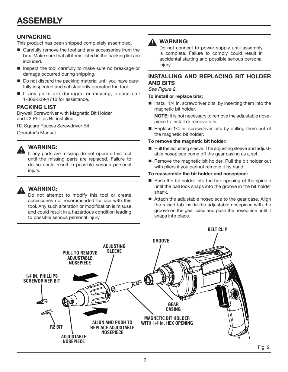 Assembly | RIDGID R6000 User Manual | Page 9 / 14