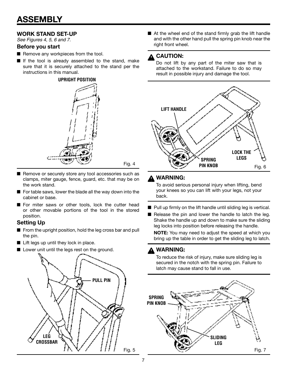 Assembly | RIDGID TS2400 User Manual | Page 7 / 12
