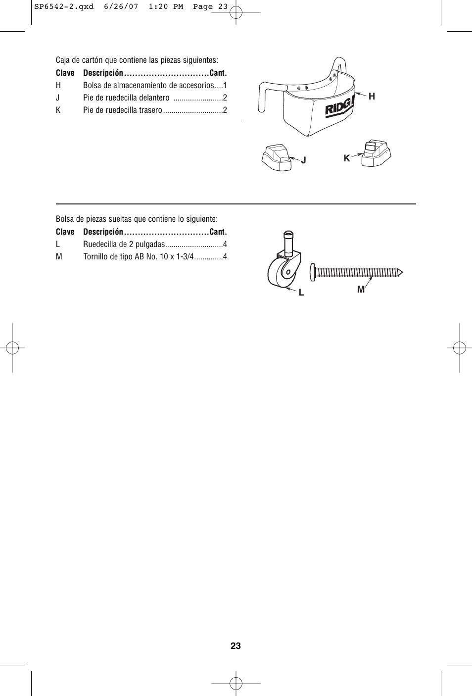 Rid g i | RIDGID WD1450 User Manual | Page 23 / 36