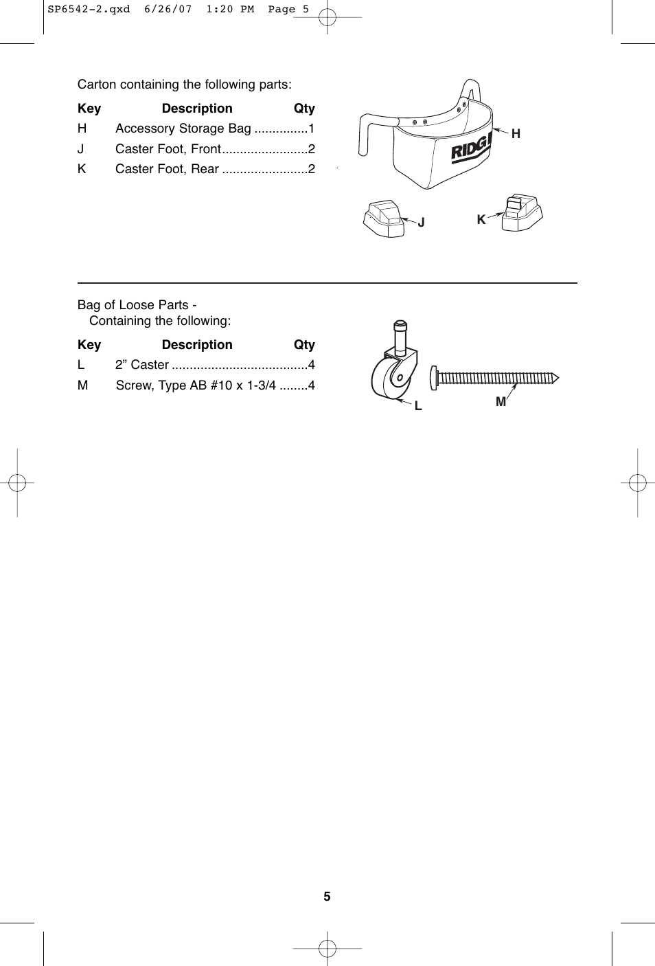 Rid g i | RIDGID WD1450 User Manual | Page 5 / 36