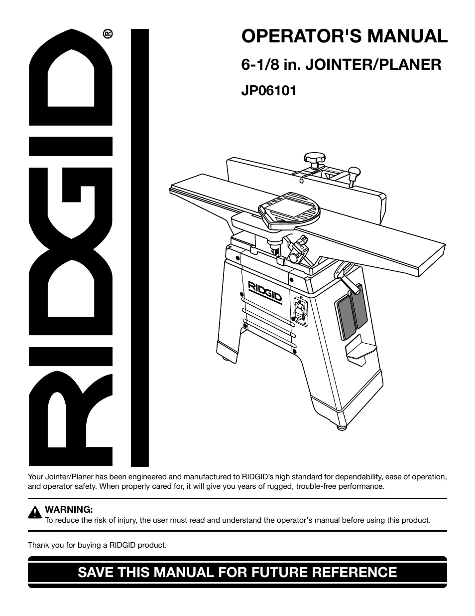 RIDGID JP06101 User Manual | 40 pages