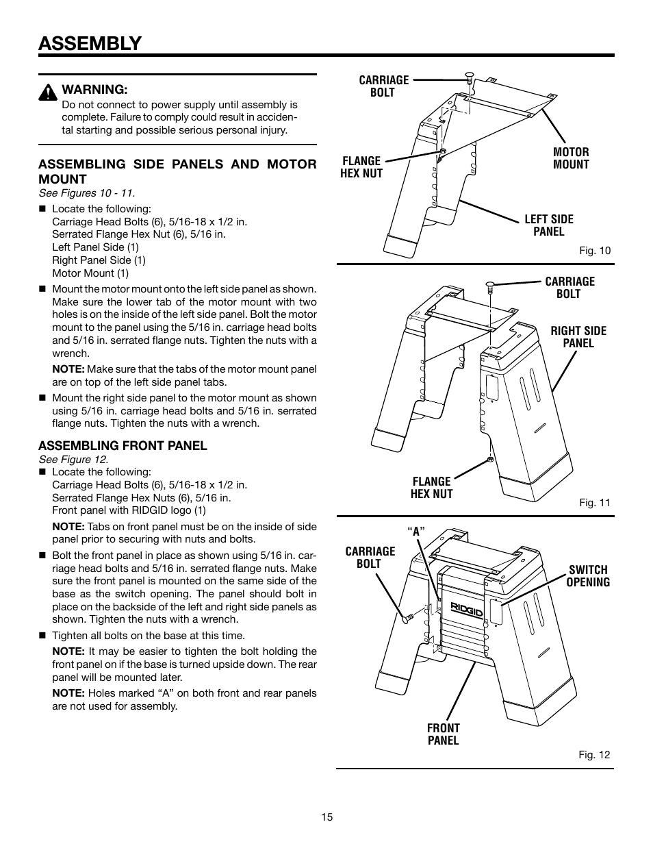 Assembly | RIDGID JP06101 User Manual | Page 15 / 40