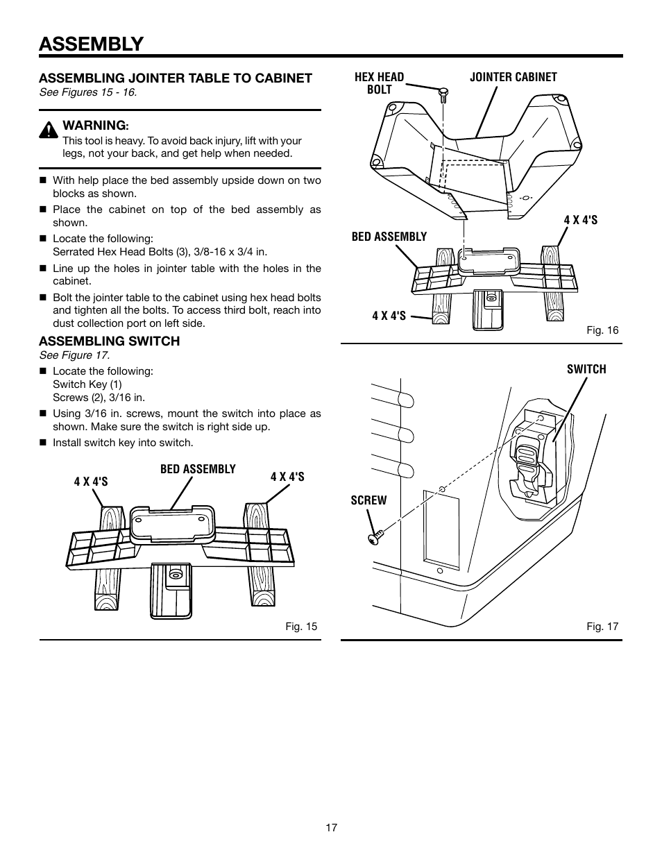 Assembly | RIDGID JP06101 User Manual | Page 17 / 40