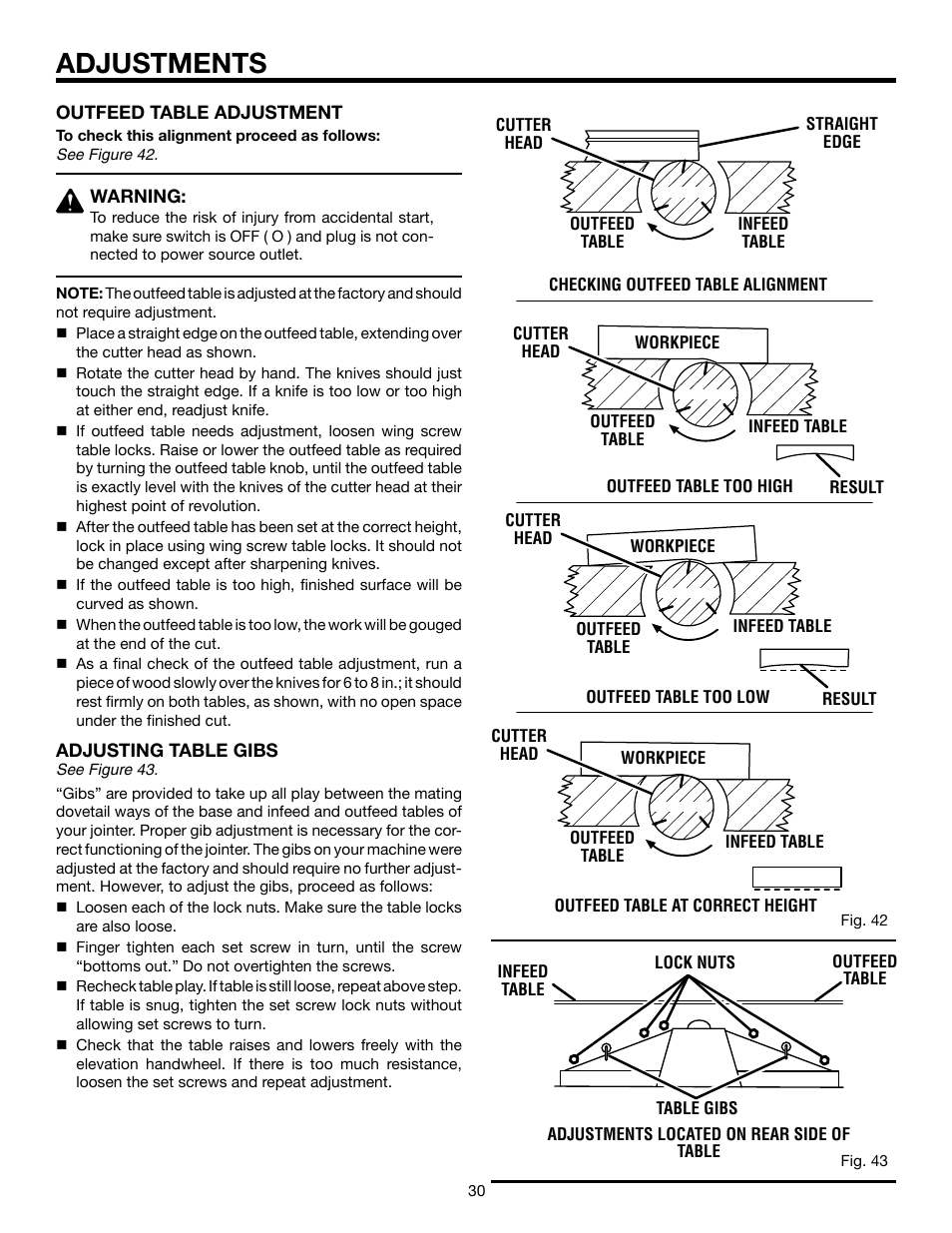 Adjustments | RIDGID JP06101 User Manual | Page 30 / 40