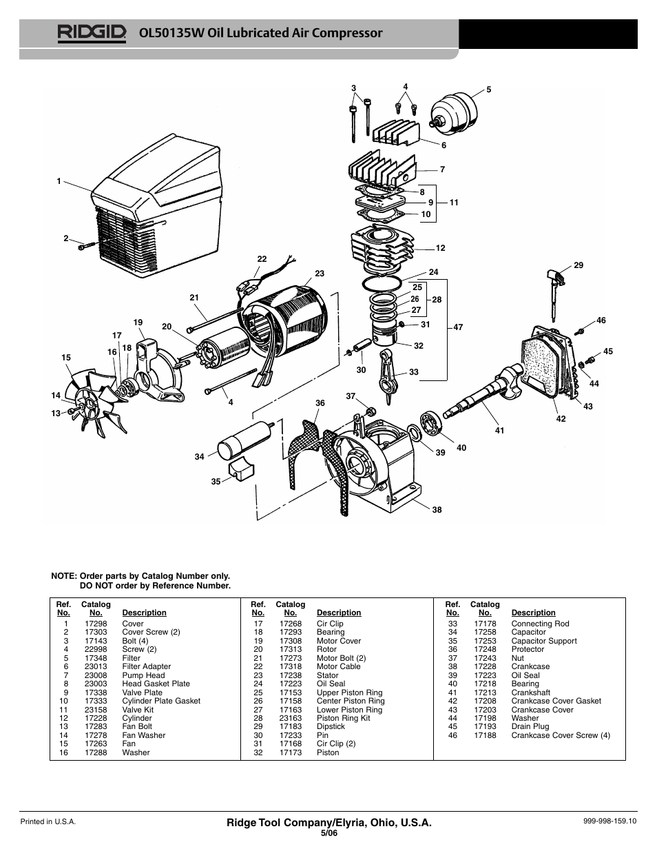 RIDGID OL50135W User Manual | 2 pages