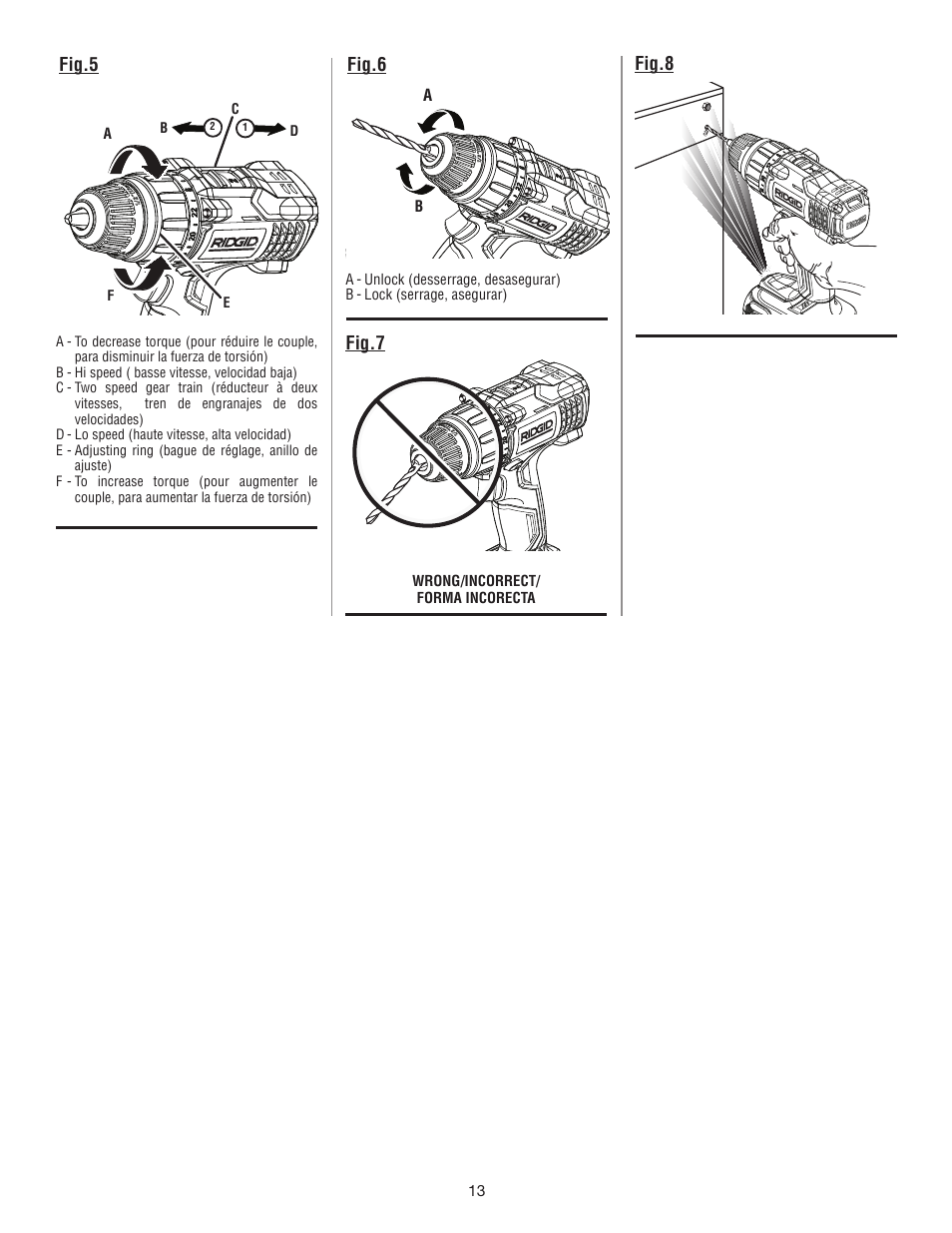 Fig.6 fig.8 fig.7, Fig.5 | RIDGID R86007 User Manual | Page 31 / 32