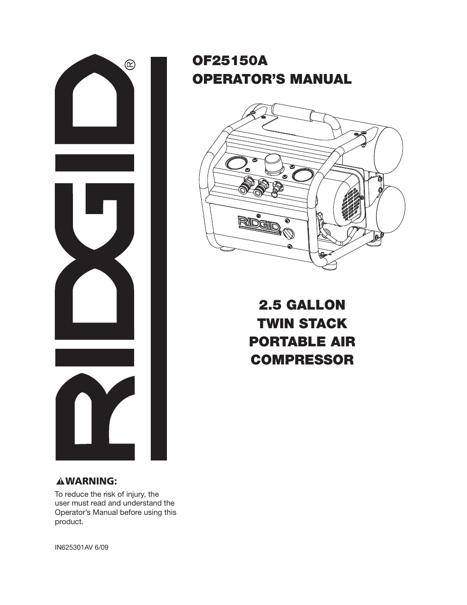 RIDGID OF25150A User Manual | 56 pages