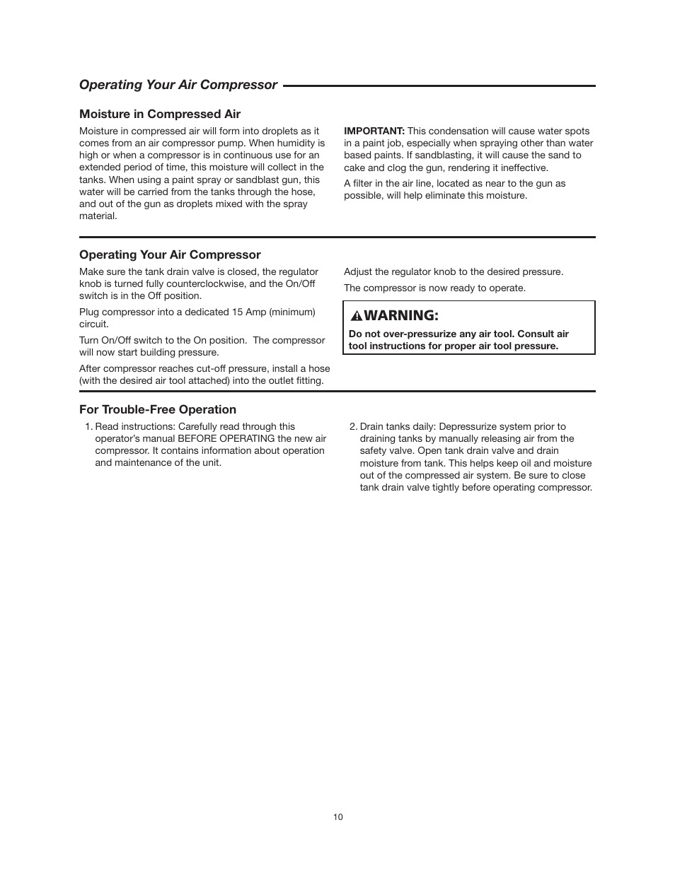 Warning | RIDGID OF25150A User Manual | Page 10 / 56