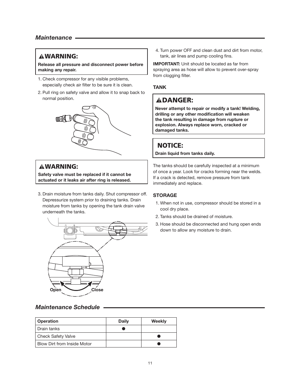 Danger, Notice, Warning | RIDGID OF25150A User Manual | Page 11 / 56