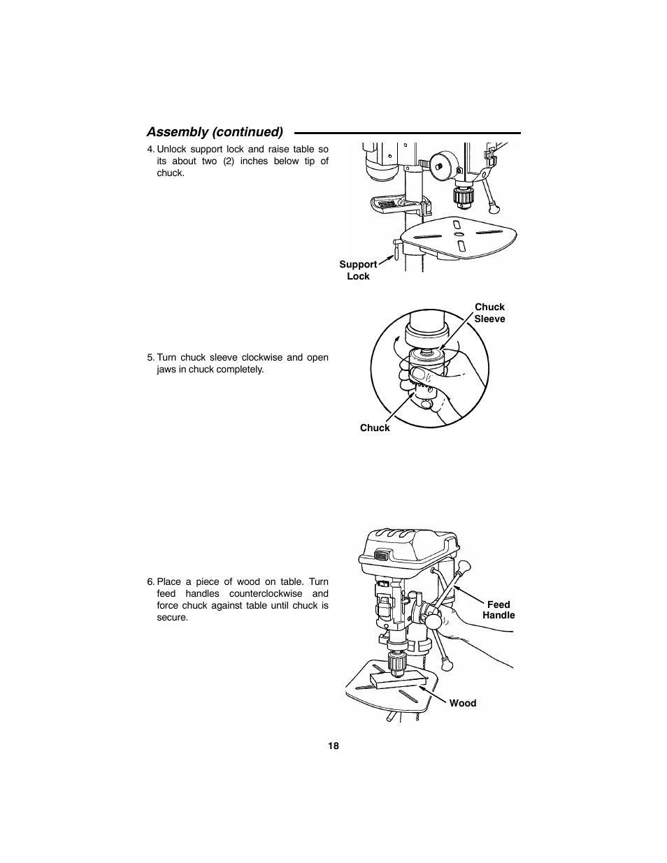 Assembly (continued) | RIDGID SP6490 User Manual | Page 18 / 40