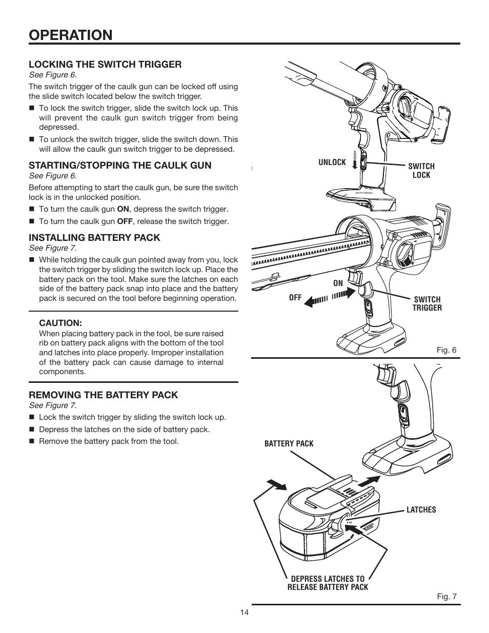 Operation | RIDGID R8804 User Manual | Page 14 / 20