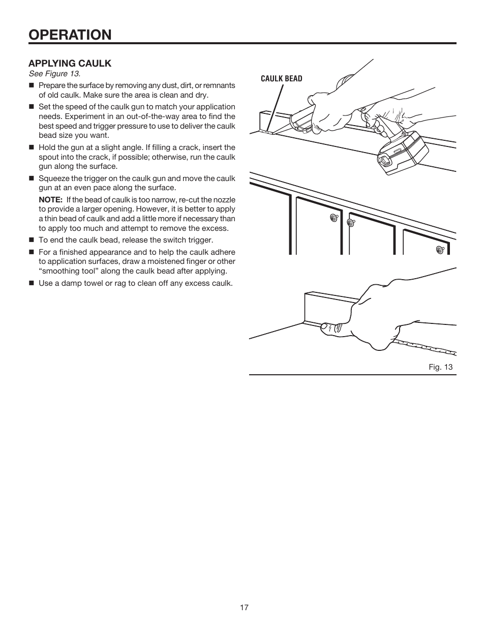 Operation | RIDGID R8804 User Manual | Page 17 / 20