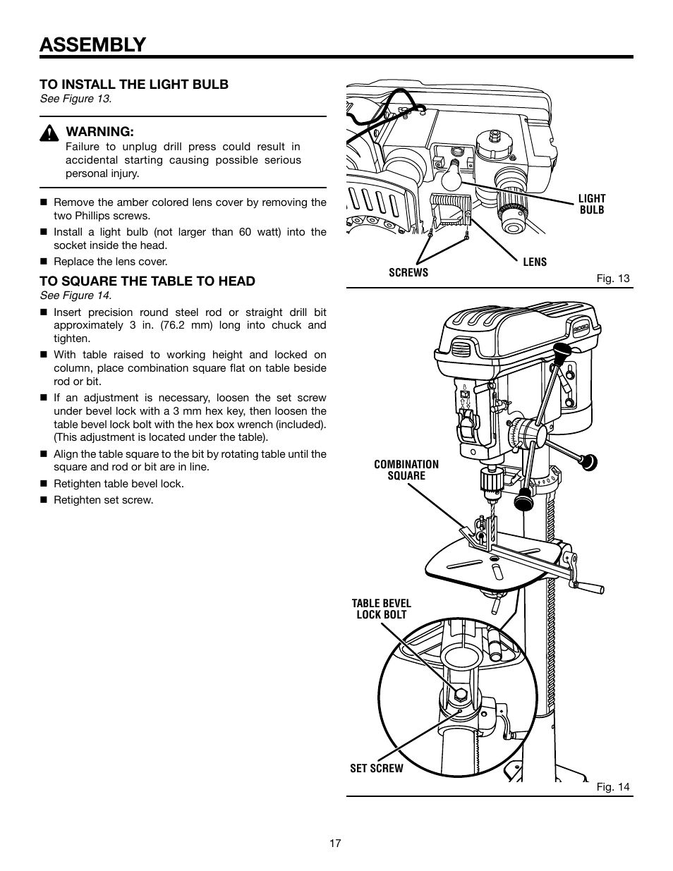 Assembly | RIDGID DP15501 User Manual | Page 17 / 32