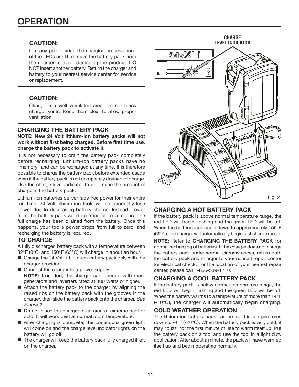 Operation | RIDGID R854 User Manual | Page 11 / 18